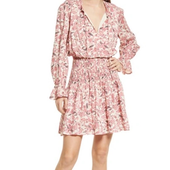 bishop + young Dresses & Skirts - Bishop and Young NWT size Large Maramot floral long sleeve smocked mini dress‎